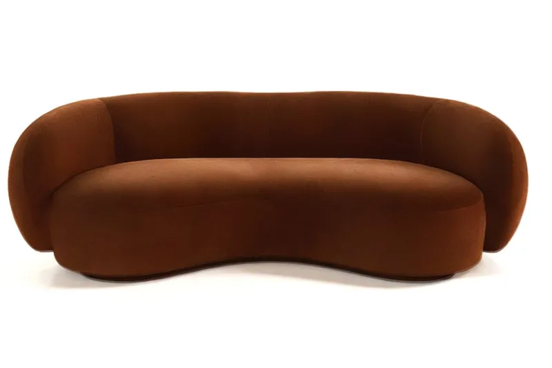 Pamono Melancholy Sofa in Brown Velvet from Moanne> Seating