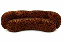 Outlet Pamono Melancolía Sofa in Leopard Furry Velvet by Moanne