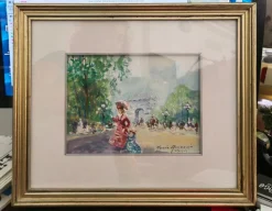 Clearance Pamono Merio Ameglio, Paris, 1920s, Oil on Canvas, Framed