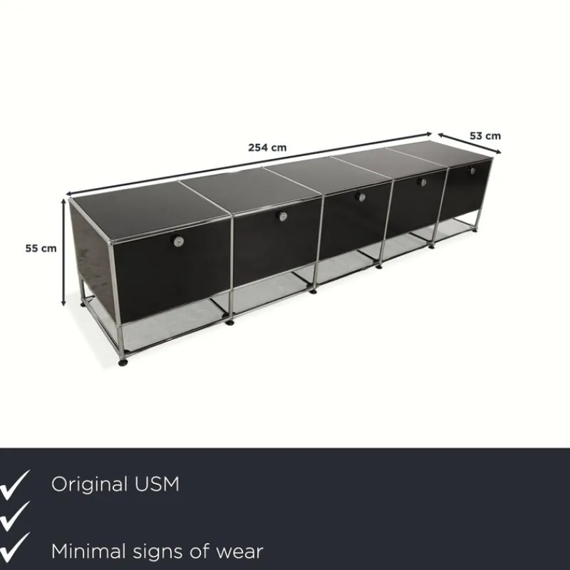 Online Pamono Metal and Chrome Sideboard from USM Haller