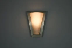 Best Pamono Metal and Opaline Glass Wall Lamp from Glashütte Limburg, 1960s