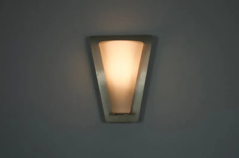 Best Pamono Metal and Opaline Glass Wall Lamp from Glashütte Limburg, 1960s