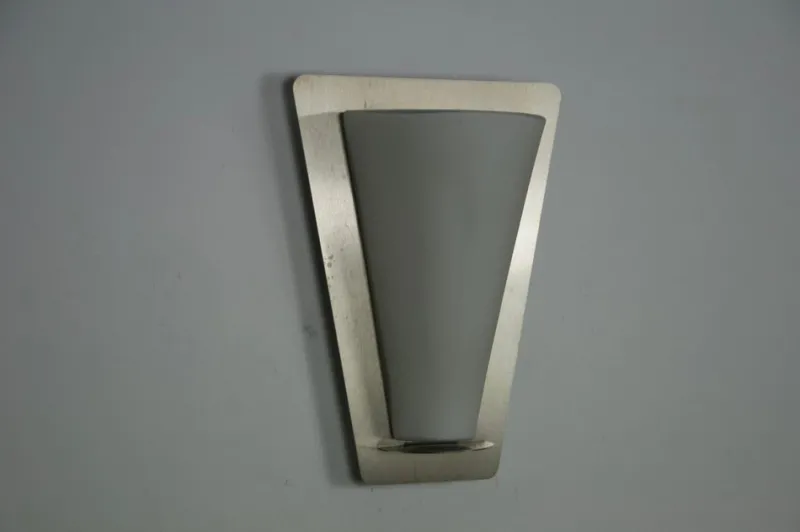 Best Pamono Metal and Opaline Glass Wall Lamp from Glashütte Limburg, 1960s