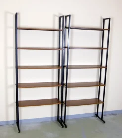 Best Pamono Metal and Teak Bookcases, 1960s, Set of 2