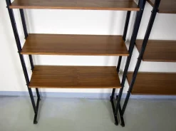 Best Pamono Metal and Teak Bookcases, 1960s, Set of 2