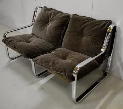 Hot Pamono Metal Chrome Bench, 1970s