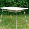 Pamono Metal Garden Table with Newspaper Shelf, 1950s> Garden Tables