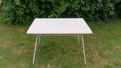 Pamono Metal Garden Table with Newspaper Shelf, 1950s><noscript><img width=