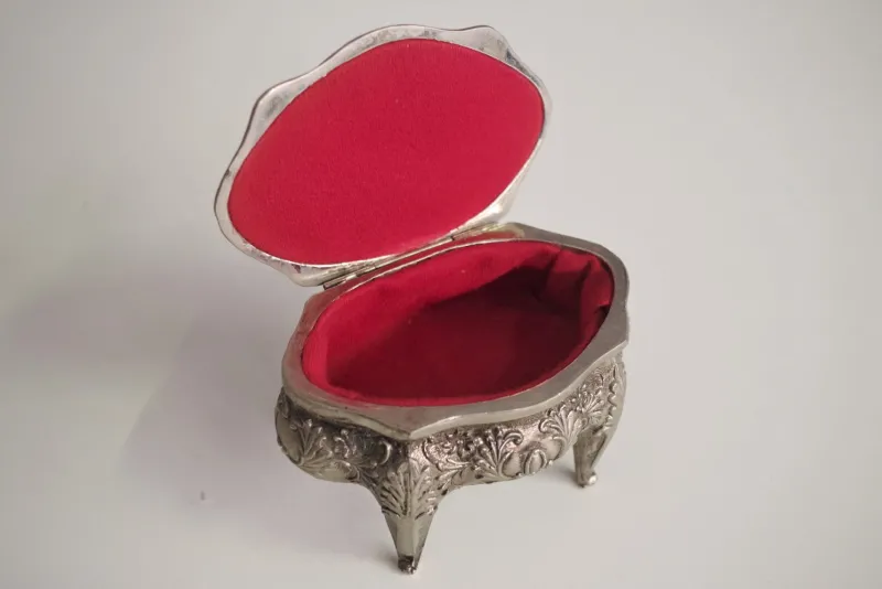 Pamono Metal Jewelry Box, 1950s> Trunks Crates & Baskets