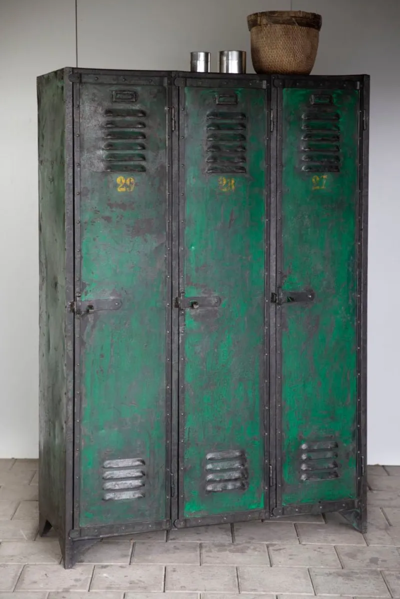 Clearance Pamono Metal 3-Piece Cabinet with Numeration, 1930s