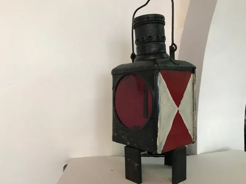 Pamono Metal Railway Lantern Candle Lamp, 1920s> Garden Lighting