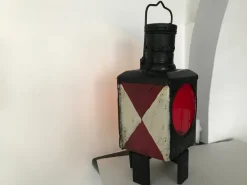 Pamono Metal Railway Lantern Candle Lamp, 1920s> Garden Lighting
