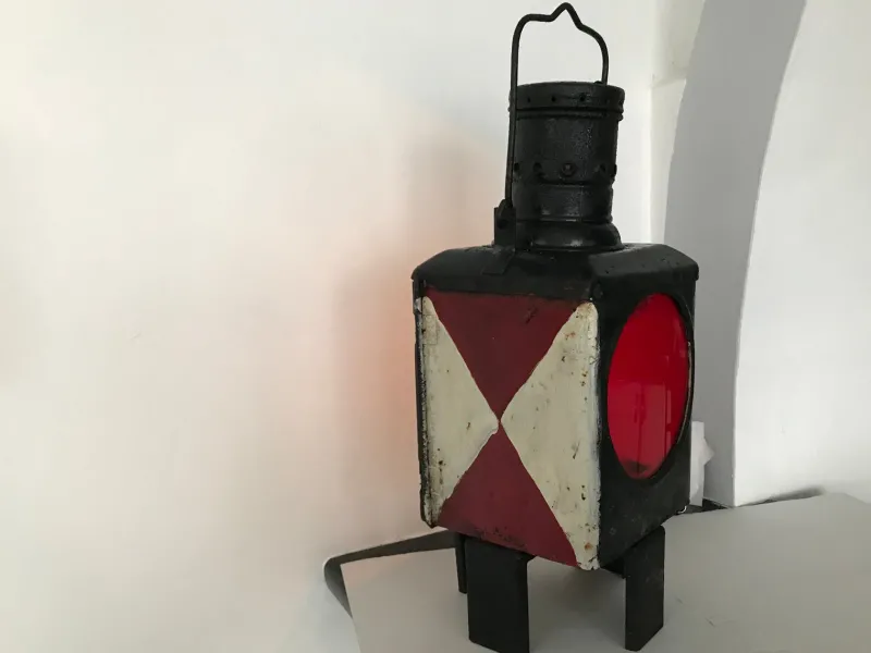 Pamono Metal Railway Lantern Candle Lamp, 1920s> Garden Lighting