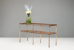 Pamono Metal Table with Glass Top, 1930s><noscript><img width=