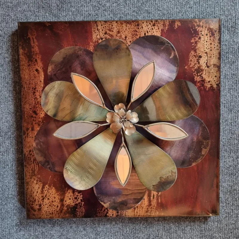 Pamono Metal Wall Flowers, 1980s, Set of 3> Wall Decor