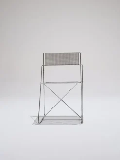 Pamono Metal X-Lines Chair attributed to Niels Jørgen Haugesen, 1970s><noscript><img width=