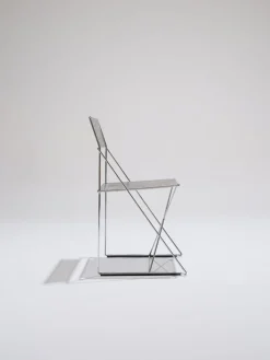 Pamono Metal X-Lines Chair attributed to Niels Jørgen Haugesen, 1970s><noscript><img width=