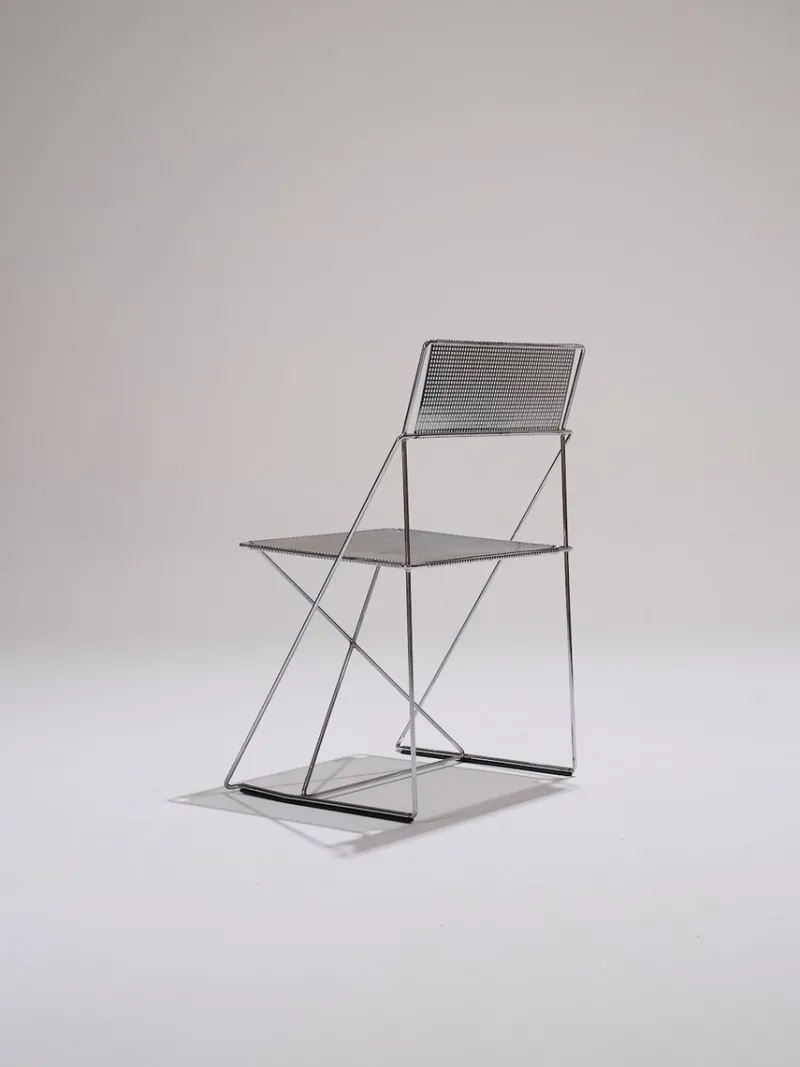 Best Pamono Metal X-Lines Chairs attributed to Niels Jørgen Haugesen, 1970s, Set of 2