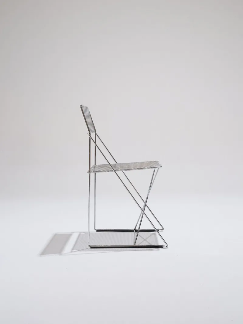Best Pamono Metal X-Lines Chairs attributed to Niels Jørgen Haugesen, 1970s, Set of 2