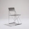 Pamono Metal X-Lines Chairs attributed to Niels Jørgen Haugesen, 1970s, Set of 4> Side Chairs & Dining Chairs