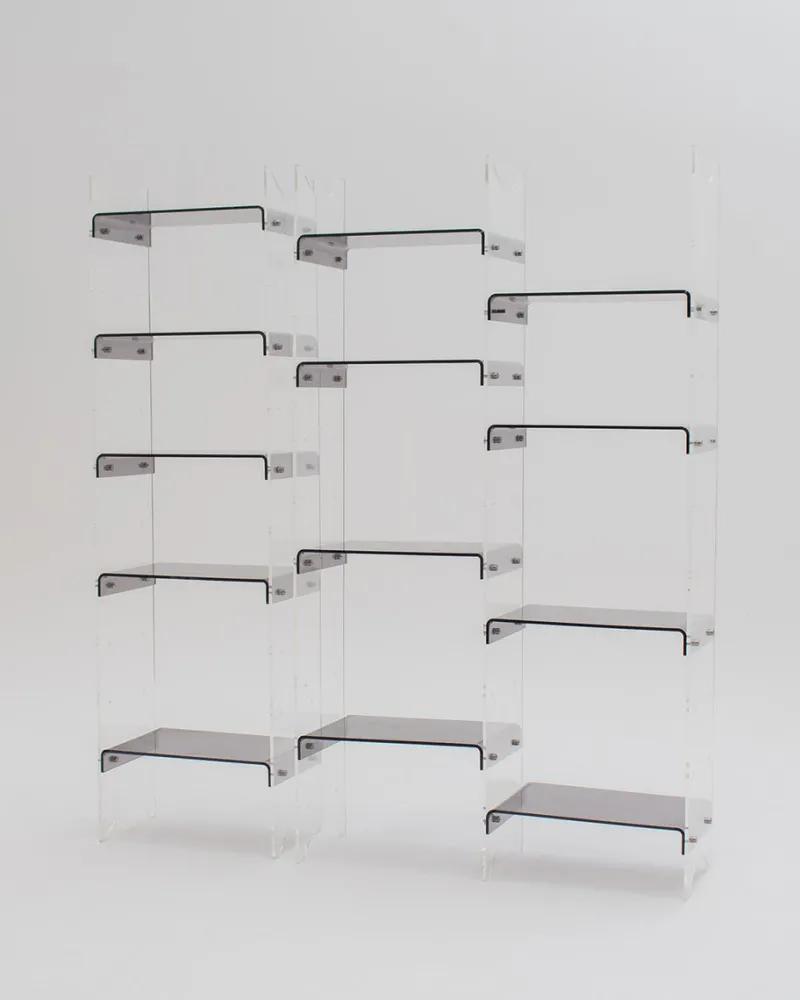 Pamono Methacrylate Shelving Unit by Michael Dumas for Roche Bobois, 1970s, Set of 2> Shelves & Wall Units