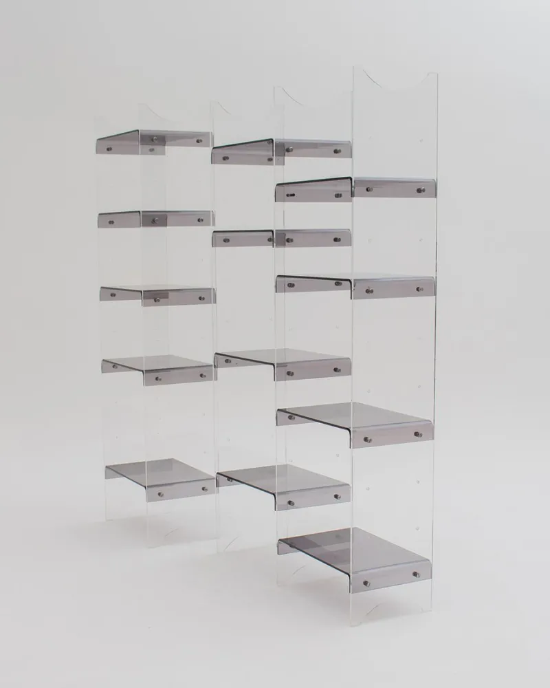 Pamono Methacrylate Shelving Unit by Michael Dumas for Roche Bobois, 1970s, Set of 2> Shelves & Wall Units