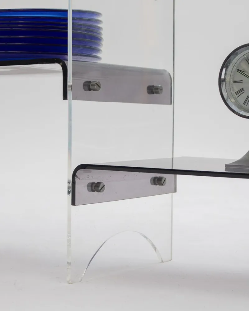 Pamono Methacrylate Shelving Unit by Michael Dumas for Roche Bobois, 1970s, Set of 2> Shelves & Wall Units