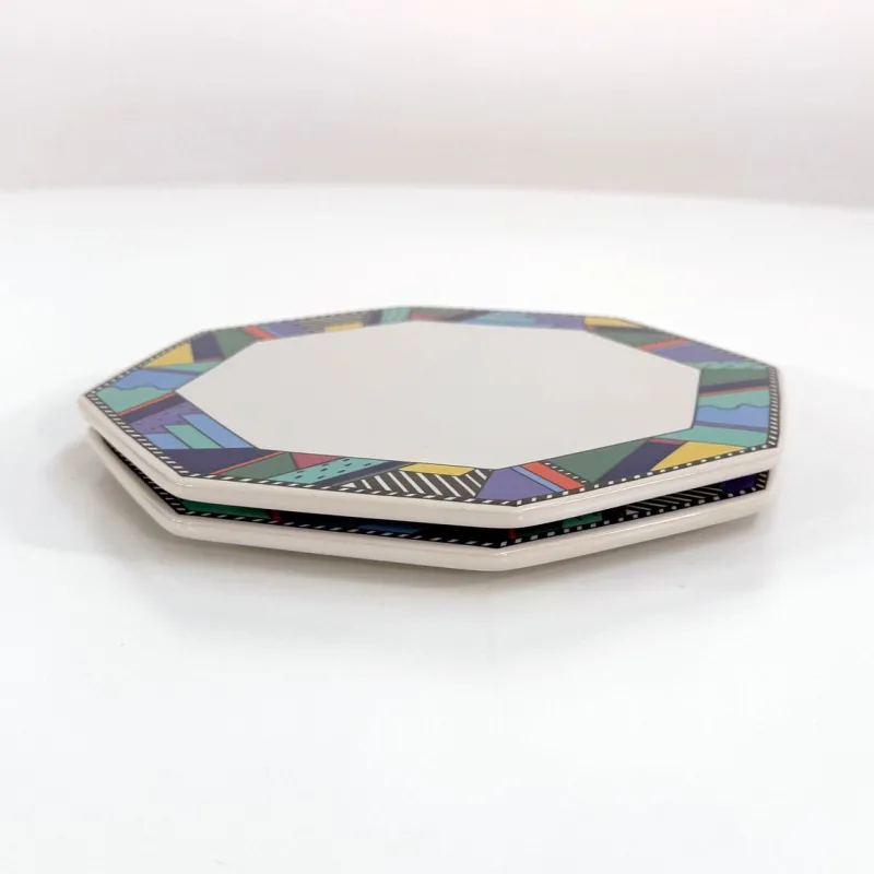 Pamono Metropol Cheese Plates by Barbara Brenner for Rosenthal, 1990s, Set of 2> Dinner Plates & Bowls