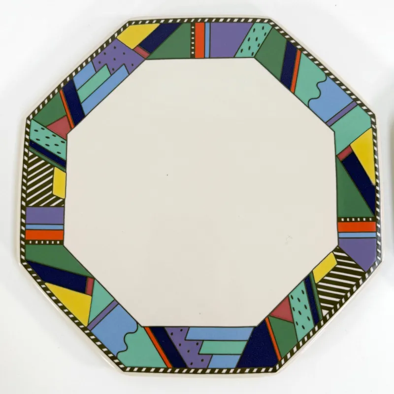 Pamono Metropol Cheese Plates by Barbara Brenner for Rosenthal, 1990s, Set of 2> Dinner Plates & Bowls