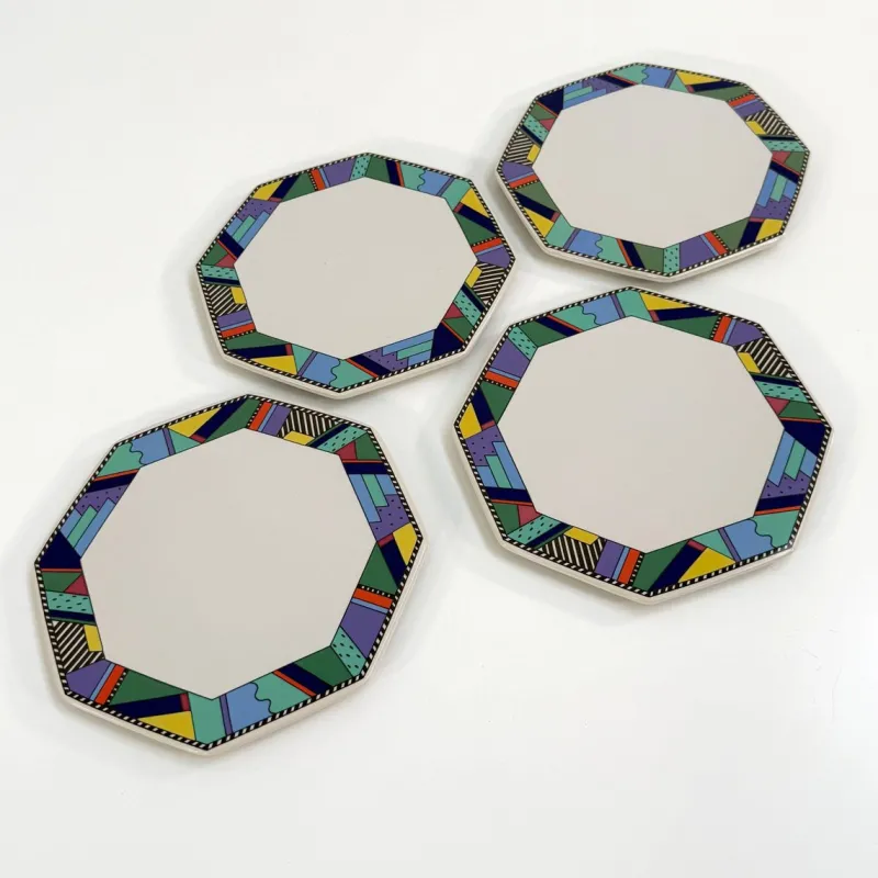 Pamono Metropol Cheese Plates by Barbara Brenner for Rosenthal, 1990s, Set of 2> Dinner Plates & Bowls