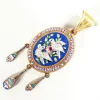 Pamono Micromosaic Photo Holder Locket Pendant with Birds> Necklaces