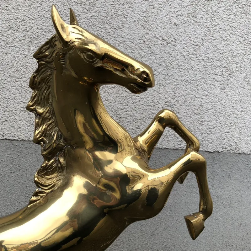 Pamono Mid Century Brass Horse, Italy, 1950s> Mid-Century