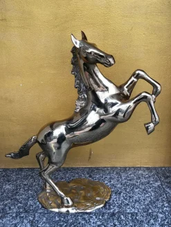 Pamono Mid Century Brass Horse, Italy, 1950s><noscript><img width=