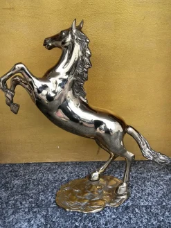 Pamono Mid Century Brass Horse, Italy, 1950s><noscript><img width=