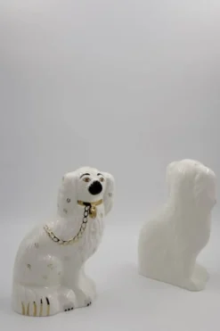 Pamono Mid Century Staffordshire Ceramic Spaniel Mantle Dogs from Beswick England, 1960s, Set of 2><noscript><img width=