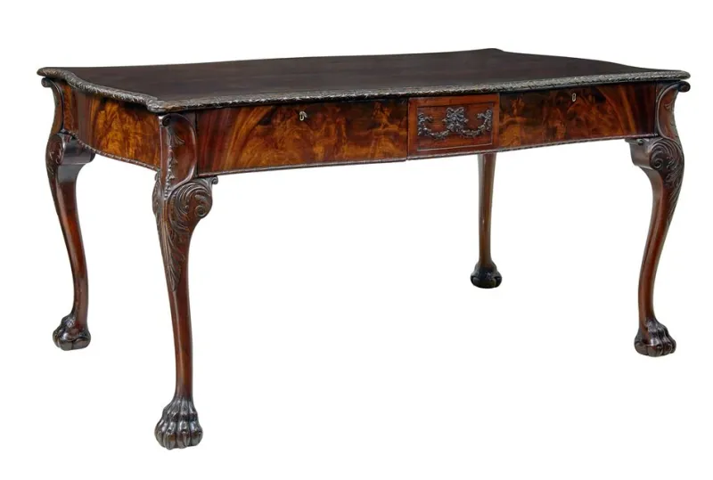 Online Pamono Mid 19th Century Chippendale English Partners Desk, 1860s