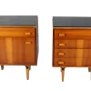 Pamono Mid 20th Century Nightstands, 1970s, Set of 2> Nightstands