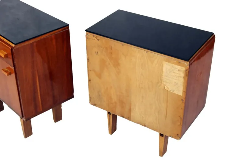 Pamono Mid 20th Century Nightstands, 1970s, Set of 2> Nightstands