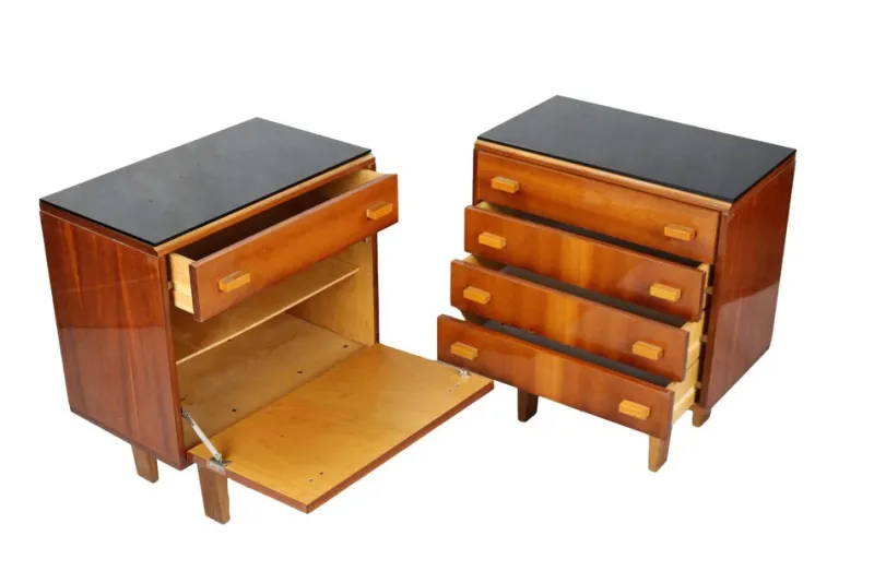 Pamono Mid 20th Century Nightstands, 1970s, Set of 2> Nightstands