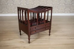 Pamono Mid 20th Century Walnut Magazine Rack, 1950s> Magazine Racks