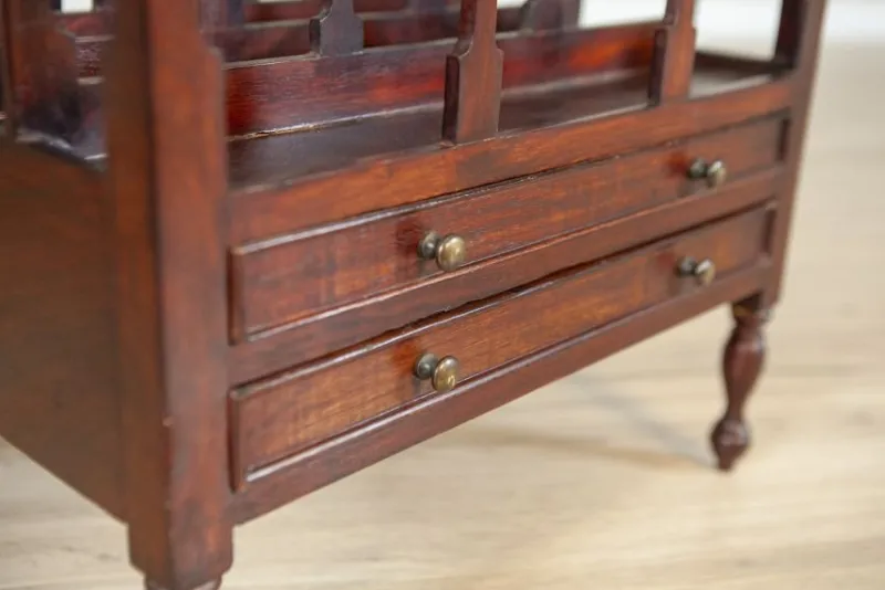 Pamono Mid 20th Century Walnut Magazine Rack, 1950s> Magazine Racks