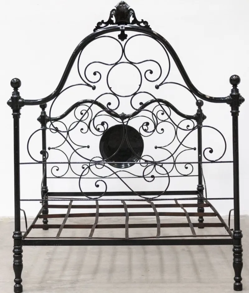 Pamono Mid 19th Century Wrought Iron Bed, France> Beds & Bedroom Sets