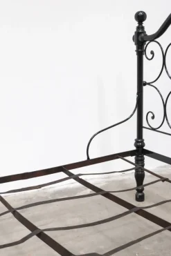 Pamono Mid 19th Century Wrought Iron Bed, France><noscript><img width=