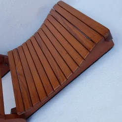 Pamono Mid-Century Adjustable Wooden Children's Beach Chair><noscript><img width=