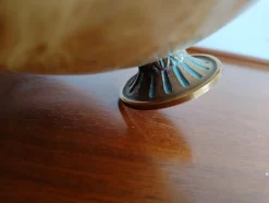 Outlet Pamono Mid-Century Alabaster Bowl with Bronze Base from Bronze Véritable, France, 1950s