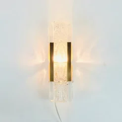 Discount Pamono Mid-Century Aladdin Wall Light in Glass and Brass from Vitrika, Denmark, 1960s-1970s