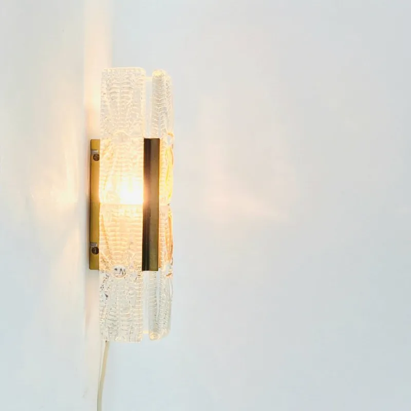 Discount Pamono Mid-Century Aladdin Wall Light in Glass and Brass from Vitrika, Denmark, 1960s-1970s