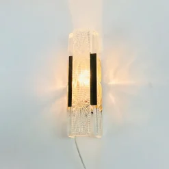 Discount Pamono Mid-Century Aladdin Wall Light in Glass and Brass from Vitrika, Denmark, 1960s-1970s