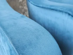 Best Pamono Mid-Century Armchairs in Blue Velvet, Italy, 1950s, Set of 2