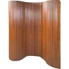 Pamono Mid-Century Art Deco French Self-Supporting Wooden Screen attributed to Baumann, 1950s> Room Dividers & Screens